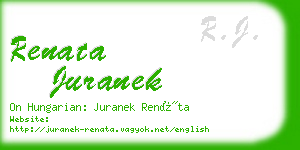 renata juranek business card